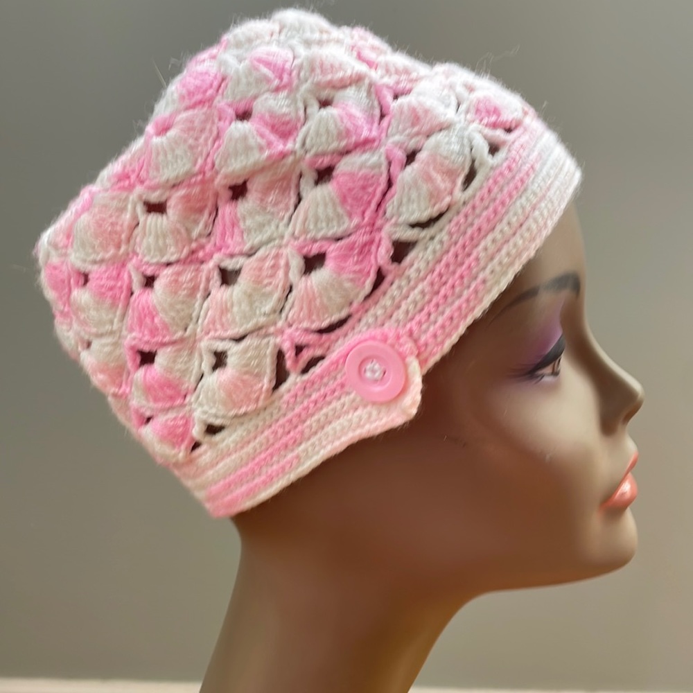 Vintage hand crochet beanie EUC - Picture 1 of 5